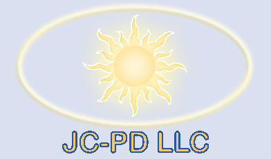 JC-PD LLC company logo -- sun with a circle around it