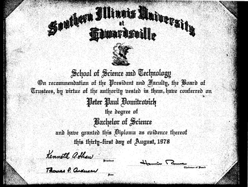 Southern Illinois University Diploma